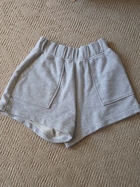aerie Light Gray Cozy Athletic Sweat Shorts Size S